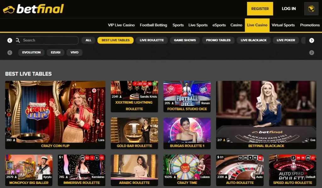 Betfinal Live Casino Experience for Saudi Arabian Players 