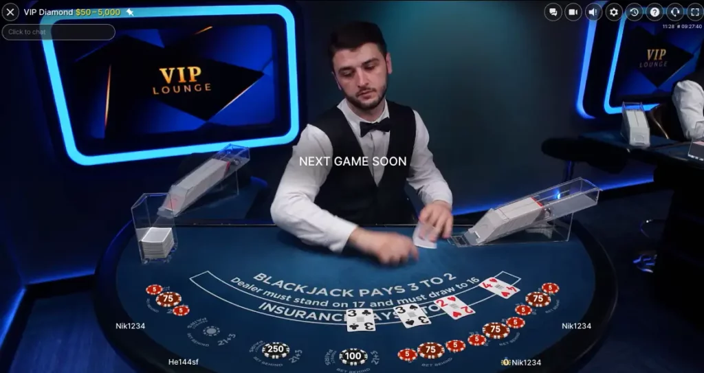 VIP Lounge Blackjack Game online